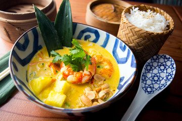 Noddles with shrimps in asia