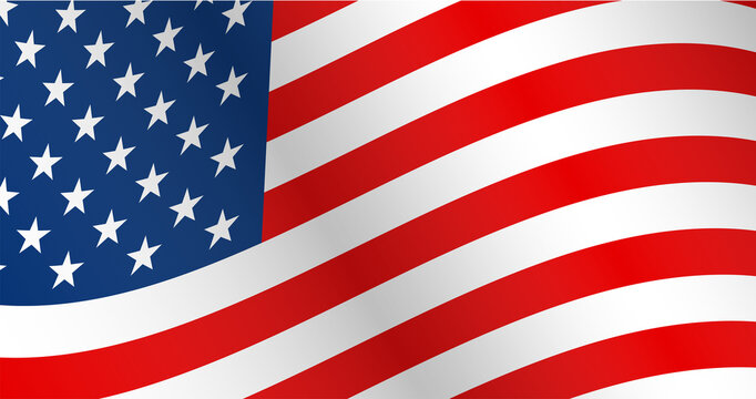 United states flag. Vector illustration.