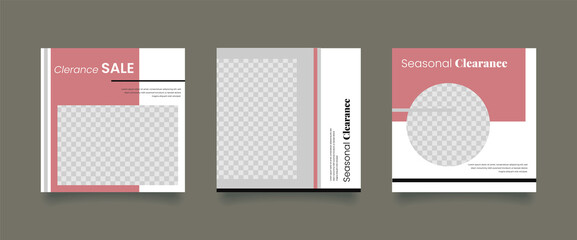 Unique Editable Social Media banner Template . Promotional web banner for social media. Elegant sale and discount promo. Fashion and lifestyle blog templates, web banners