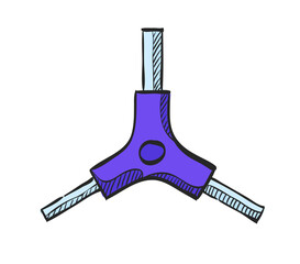Color Sketch Icon Allen key