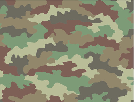 Camouflage (multicolor) seamless pattern. Five colors of the natural environment.
