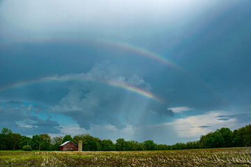 Double Rainbow over Field