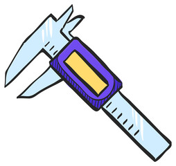 Color Sketch Icon Digital caliper