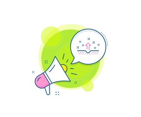 Body or Face care sign. Megaphone promotion complex icon. Clean skin line icon. Business marketing banner. Clean skin sign. Vector