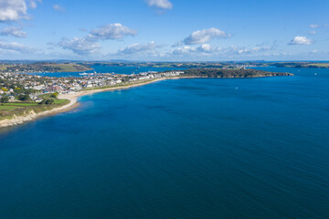Falmouth from the air, Cornwall, England
