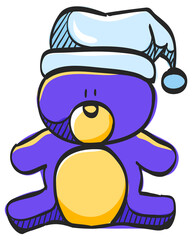 Color Sketch Icon Teddy bear