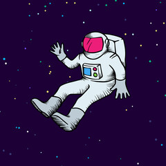 vector illustration of an astronaut