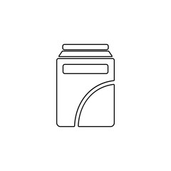 Juice milk container icon. Milk bottle symbol.