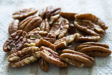 Organic Pecan Nuts Close-Up