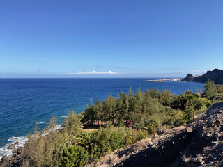 Playa de Guayedra en la isla de Gran Canaria, España