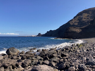 Playa de Guayedra en la isla de Gran Canaria, España