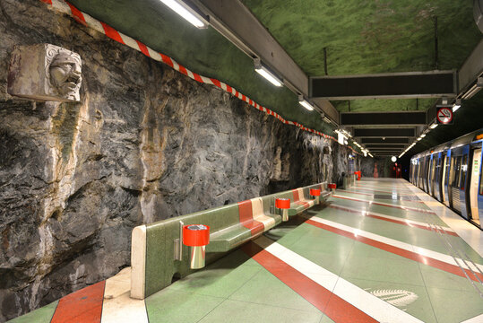 Interior Of Kungstradgarden, Station Of Stockholm Metro