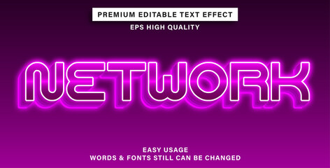 Editable text effect network