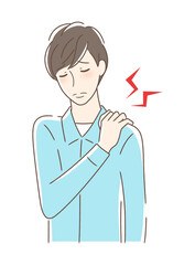 肩こりに悩む男性