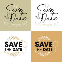 SAVE THE DATE - LOGO - STICKER - LABEL