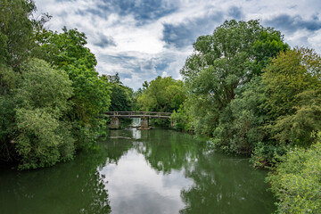 Fototapeta premium Bridge over Regnitz at Erlangen