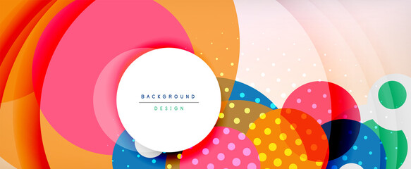 Trendy simple circle abstract background, dynamic motion concept. Vector Illustration For Wallpaper, Banner, Background, Card, Book Illustration, landing page