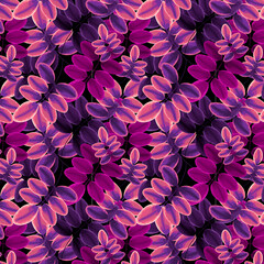Foliage pattern pink and purple