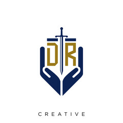 dr logo design vector 