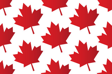Seamless pattern background with Canada maple leaf. Template for background, banner, card, poster. Vector EPS10 illustration.