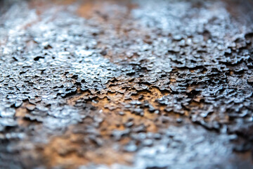 Rusty texture. Grunge background. Dry ground and old metal.