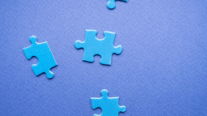 Obraz premium blue puzzle pieces. blue puzzle