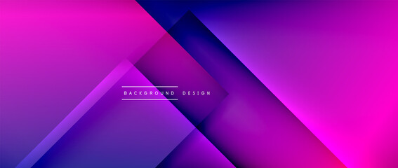 Square shapes composition, fluid gradient geometric abstract background. 3D shadow effects, modern design template