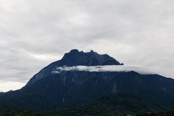 Scenic massif Mount Kinabalu, Sabah, Borneo, malaysia in the morning