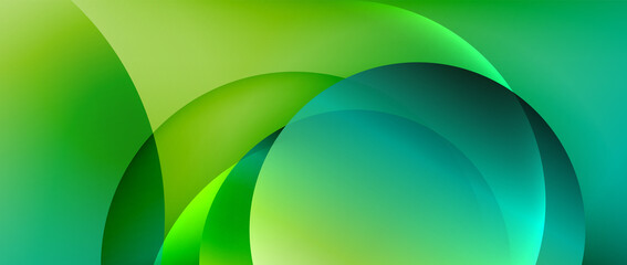 Circle modern geometric abstract background with liquid gradients