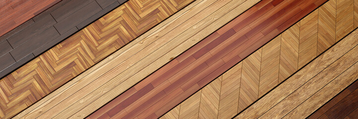 Holzparkett Sorten und Muster als Panorama Header