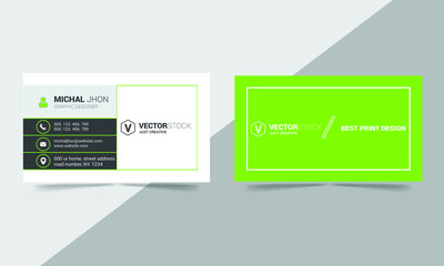 Simple Line Corporate Modern Business Card Template