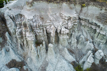 Top down view of the stone dolls in Macedonia, Kuklice