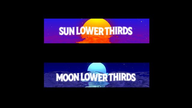 Cool Sun and Moon Lower Thirds
