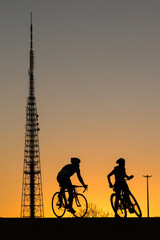 Obraz premium Brasília em Cores e Silhueta