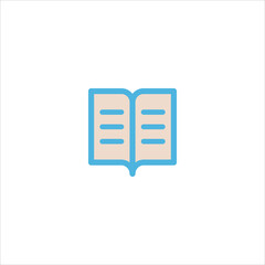 book icon flat vector logo design trendy