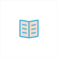 book icon flat vector logo design trendy
