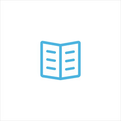 book icon flat vector logo design trendy