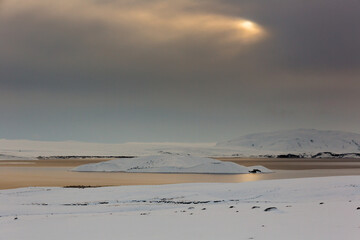 Winterliches Island - Sonnenuntergang