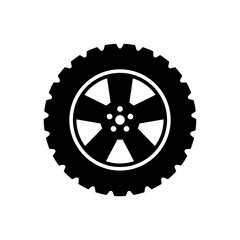 Fototapeta premium car tire - automotive icon vector design template