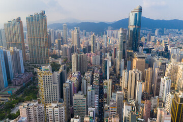 Obraz premium Aerial view of Hong Kong city