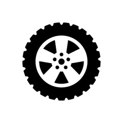 Fototapeta premium car tire - automotive icon vector design template