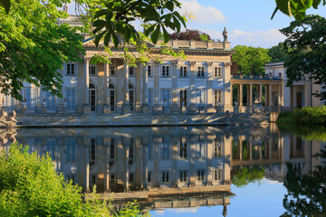 Palace on the water in Warsaw, The Royal Baths, Warsaw, Poland