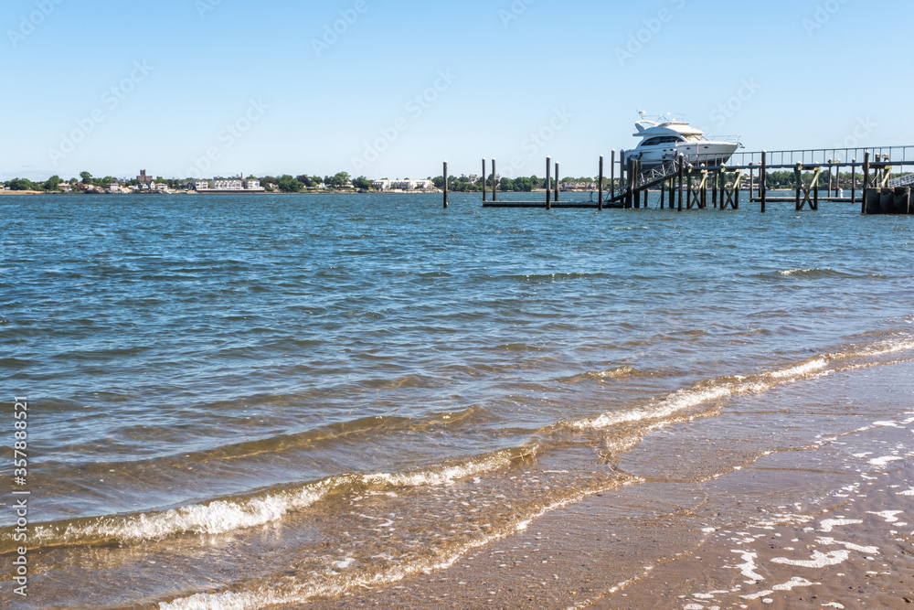 Wall mural pier on the beach