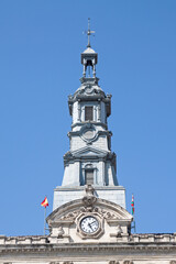Fototapeta na wymiar Steeple of Bilbao city hall. Bizkaia, Basque Country (Spain).