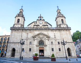 Fototapeta na wymiar San Nicolas Church in Bilbao, Basque Country (Spain).