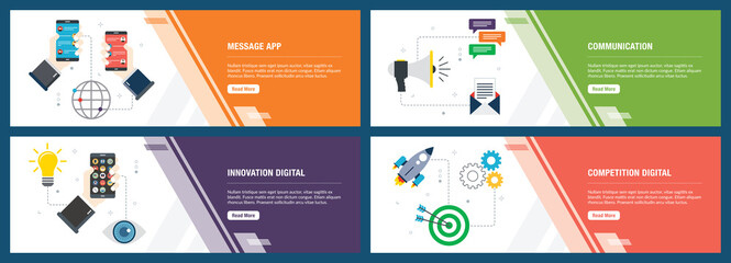 Obraz na płótnie Canvas Message app, communication, innovation digital and competition digital.