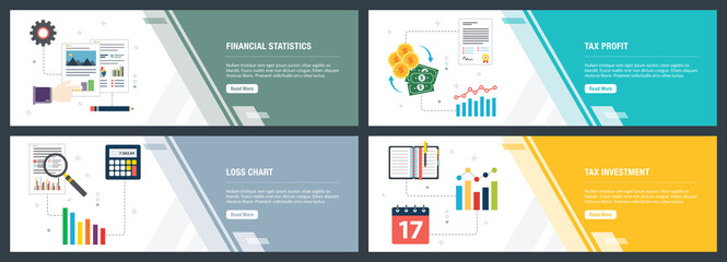 Financial statistics, tax profit and loss chart