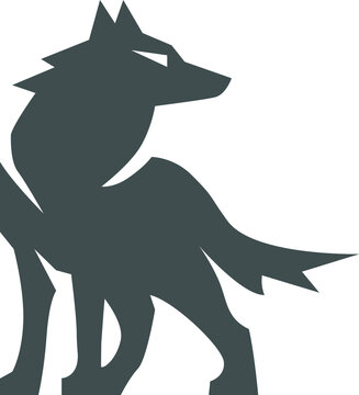 recommend clip art: The lone wolf, independent, went hunting