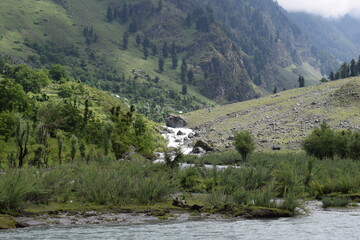 mountain landscape with lake