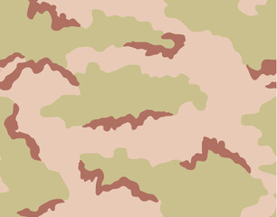 Desert camouflage seamless pattern. Tricolor scheme (light green, beige, brown).